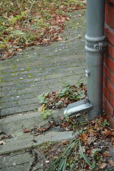 Afkoppelen regenafvoer naar tuin